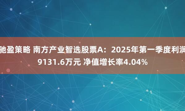 驰盈策略 南方产业智选股票A：2025年第一季度利润9131.6万元 净值增长率4.04%
